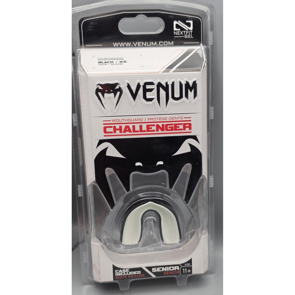Venum Challenger Mouthguard Senior 11+ Nextfit Gel Black Ice Boxing MMA New